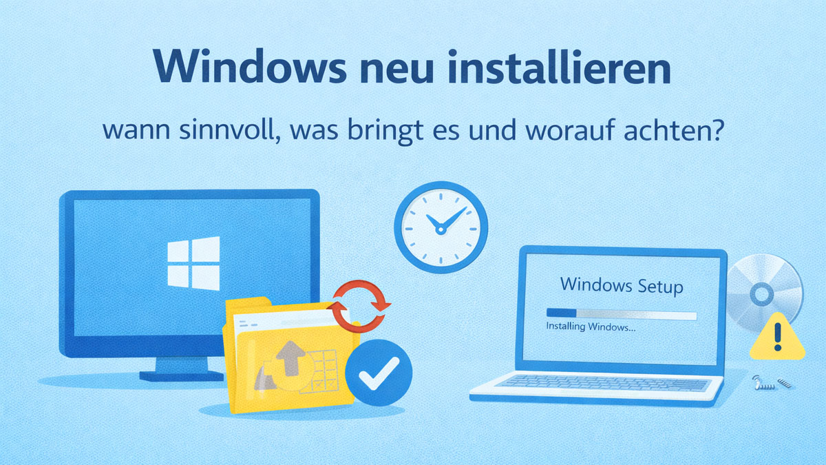 Windows neu installieren – wann sinnvoll?